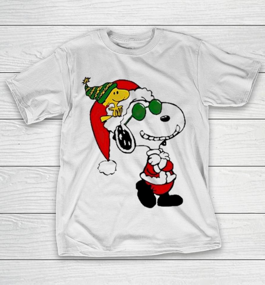 Snoopy Woodstock Peanuts Merry Christmas T-Shirt