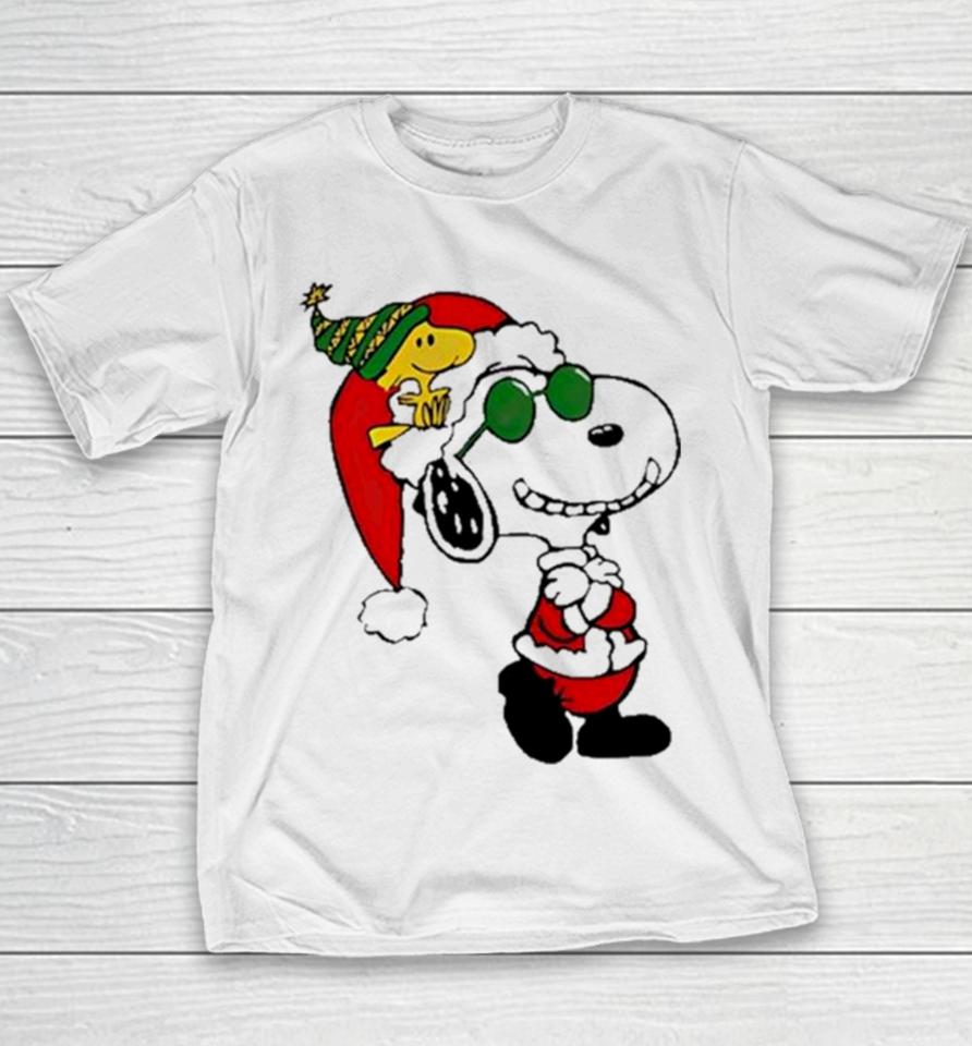 Snoopy Woodstock Peanuts Merry Christmas Youth T-Shirt