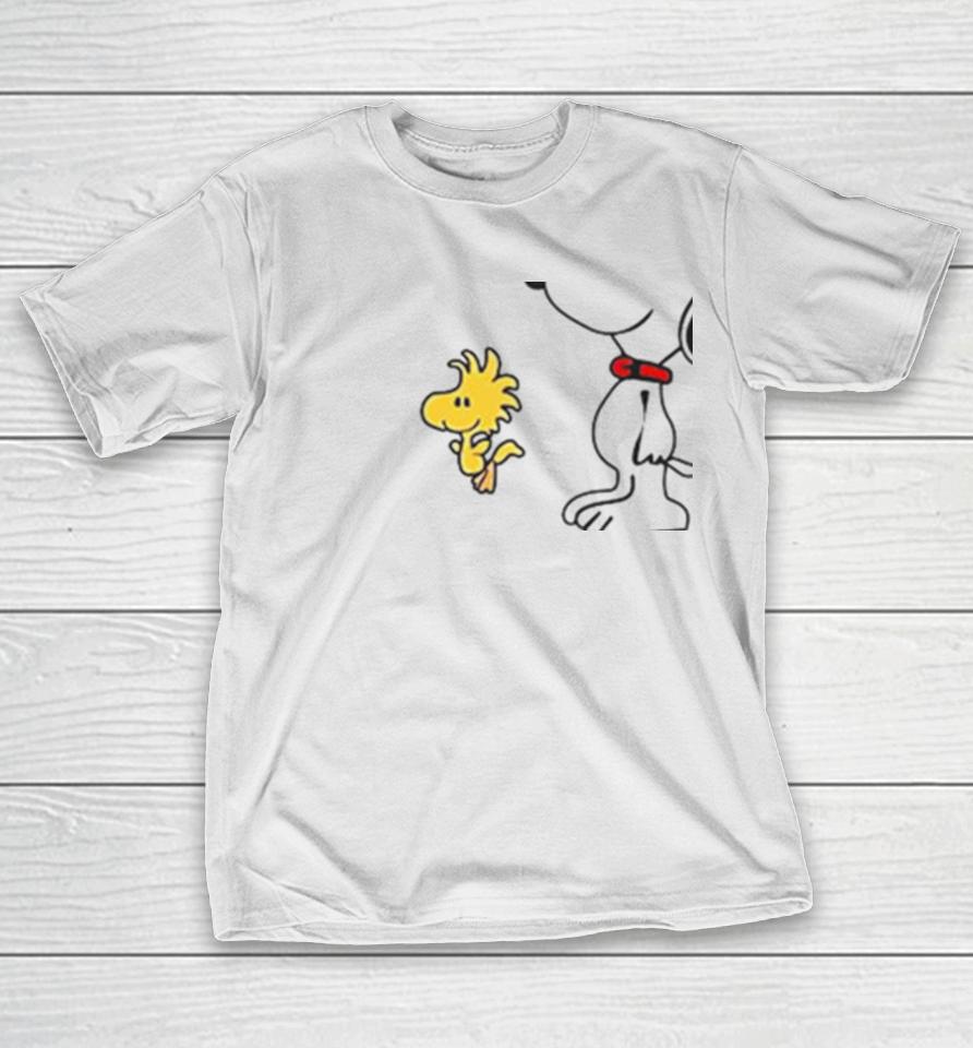 Snoopy Woodstock Sometimes I Talk To Myself Then We Both Laugh And Laugh T-Shirt
