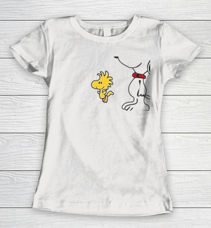 Snoopy Woodstock Sometimes I Talk To Myself Then We Both Laugh And Laugh Women T-Shirt