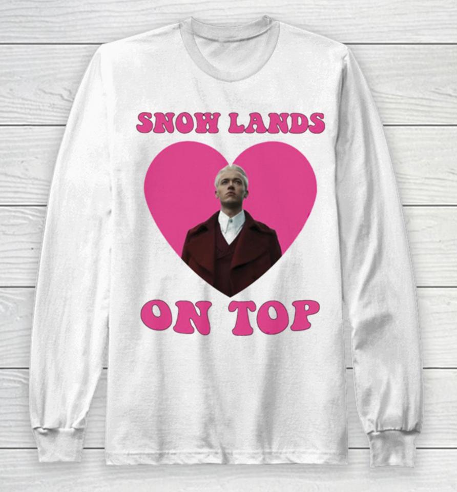 Snow Lands On Top Coriolanus Snow Tom Blyth President The Hunger Games Long Sleeve T-Shirt