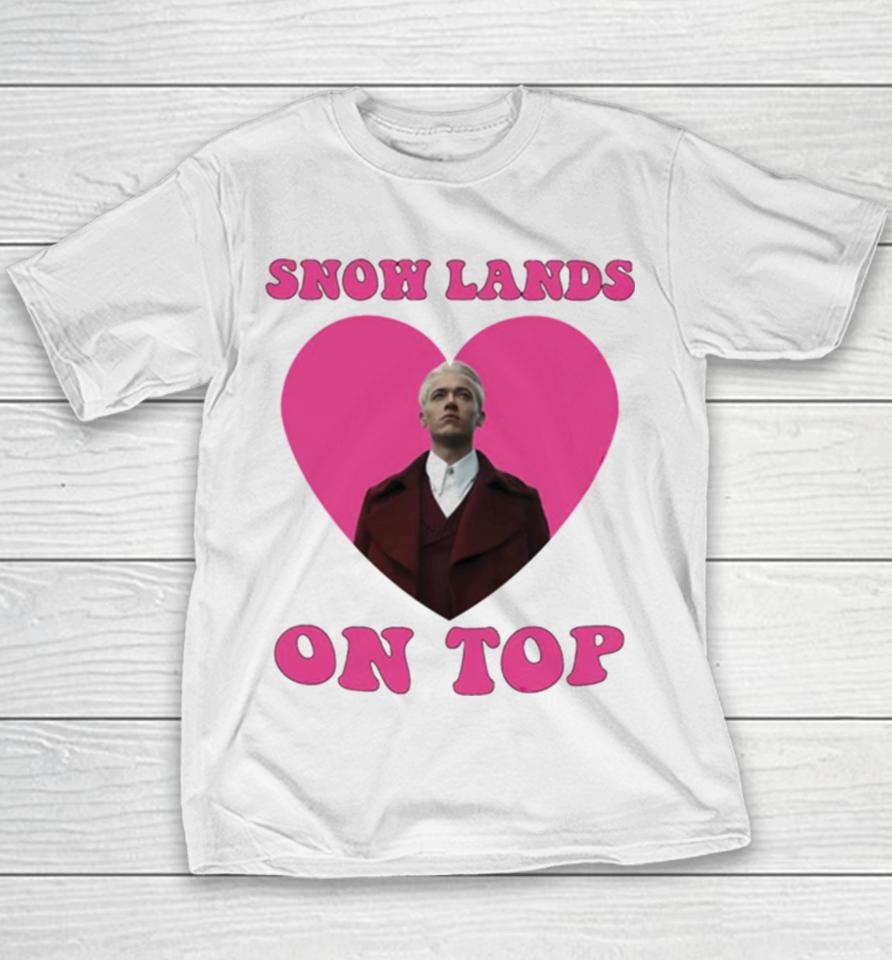 Snow Lands On Top Coriolanus Snow Tom Blyth President The Hunger Games Youth T-Shirt
