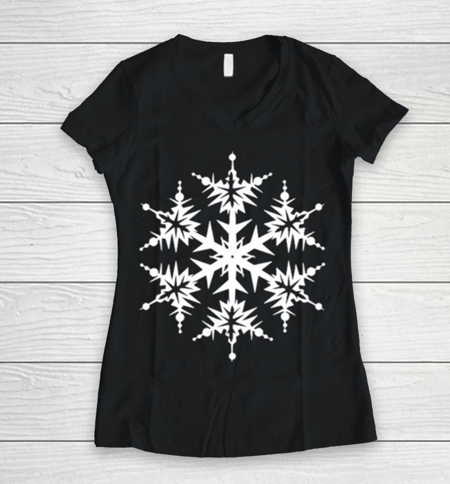 Snowflake Christmas Women V-Neck T-Shirt