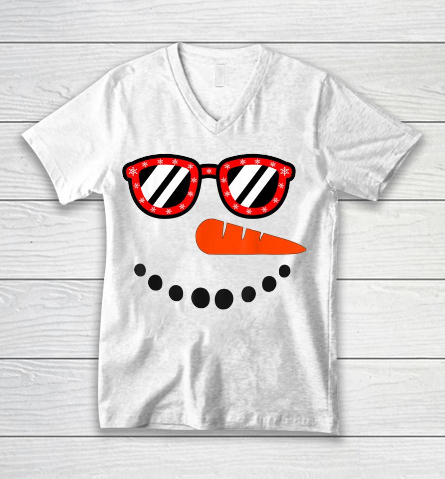 Snowman Christmas Unisex V-Neck T-Shirt