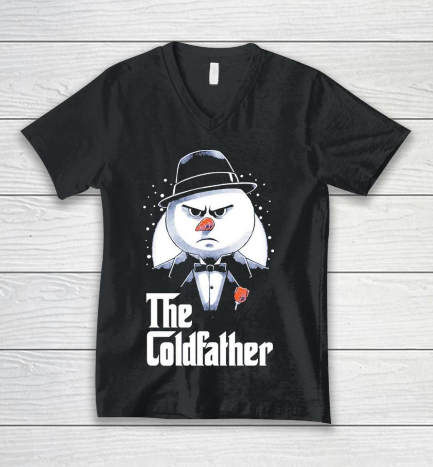 Snowman The Codfather Merry Christmas Unisex V-Neck T-Shirt
