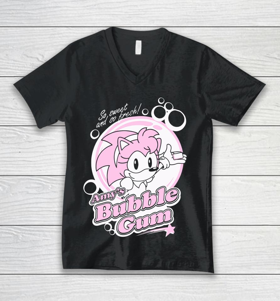So Sweet And So Fresh Amy's Bubble Gum Unisex V-Neck T-Shirt