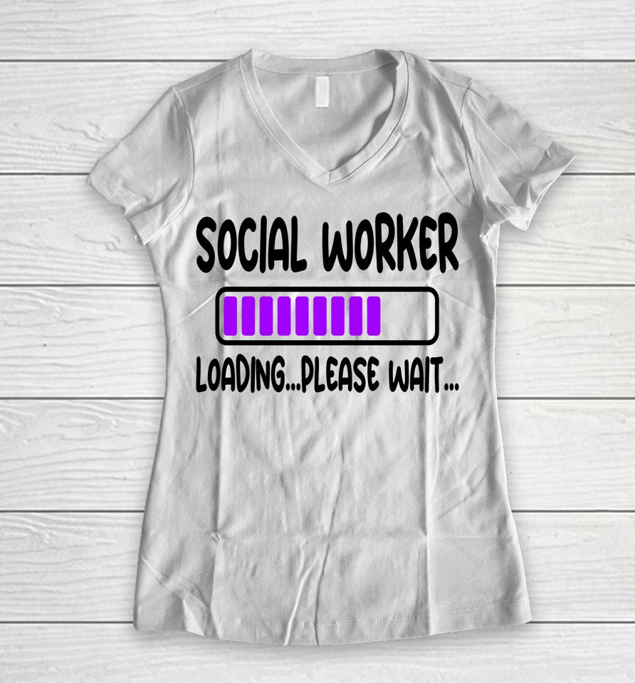 Social Work Student Future Social Worker Msw Masters Bsw Women V-Neck T-Shirt
