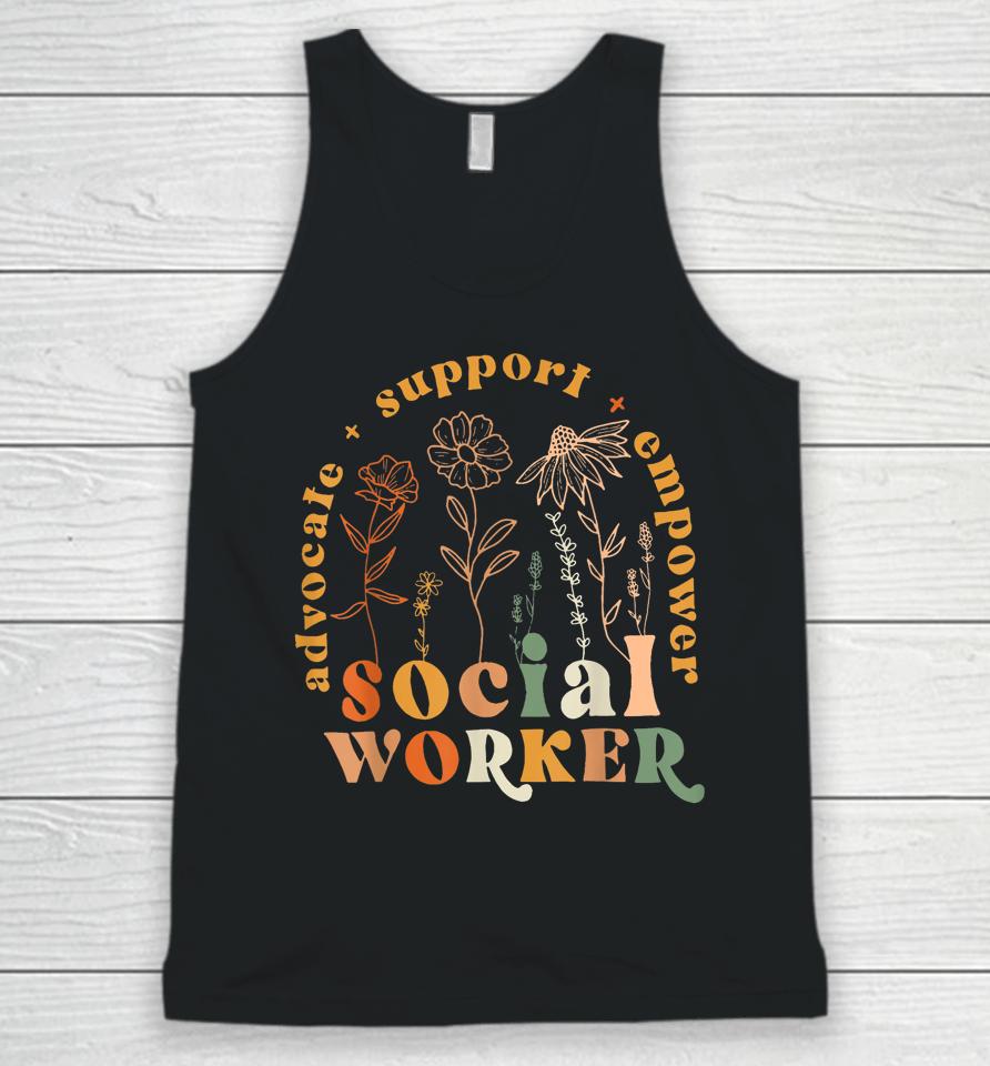 Social Worker T Shirt Funny Social Work Month Unisex Tank Top