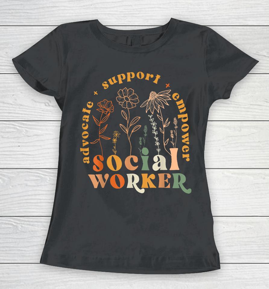 Social Worker T Shirt Funny Social Work Month Women T-Shirt