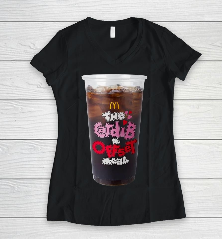 Soft Drink The Cardib And Offset Meal Women V-Neck T-Shirt