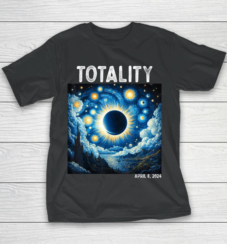 Solar Eclipse 2024 Totality April 8Th Astronomy Science Youth T-Shirt