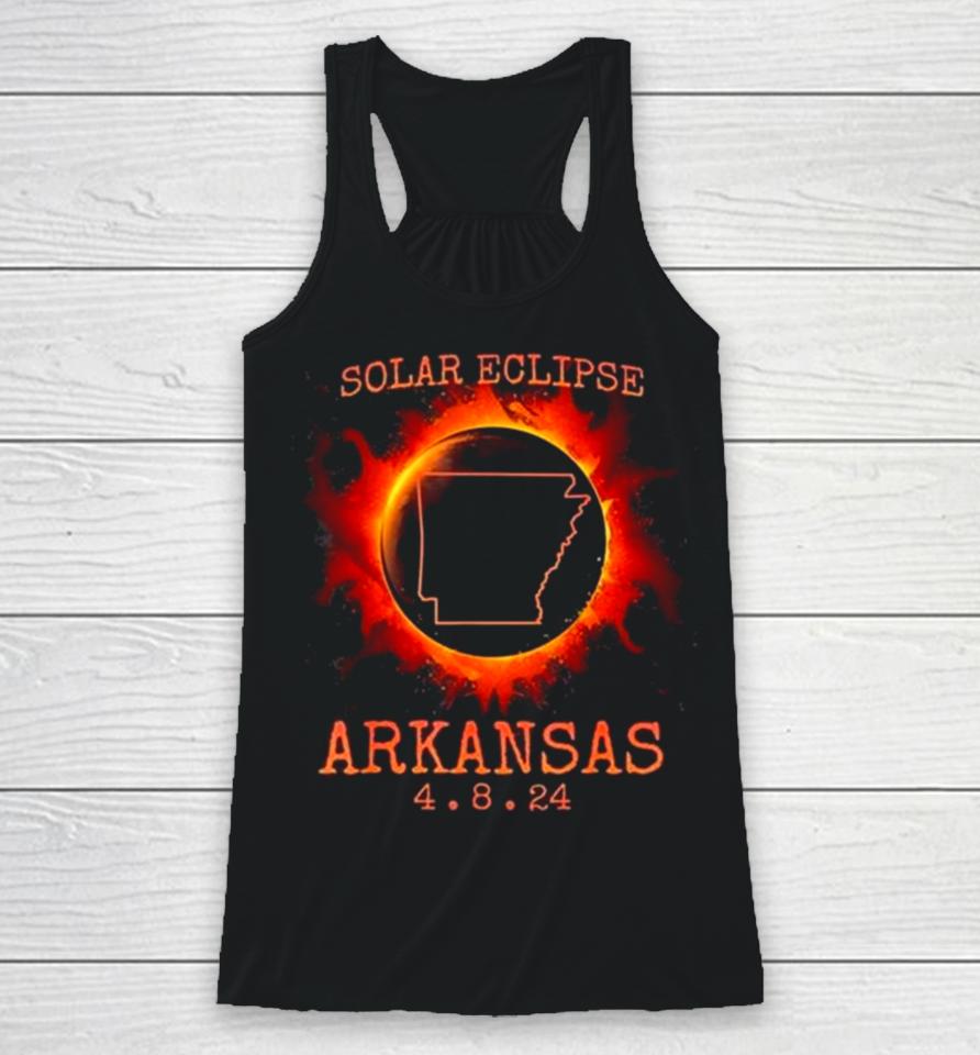 Solar Eclipse Totality Arkansas 4.8.24 State Path Souvenir Racerback Tank