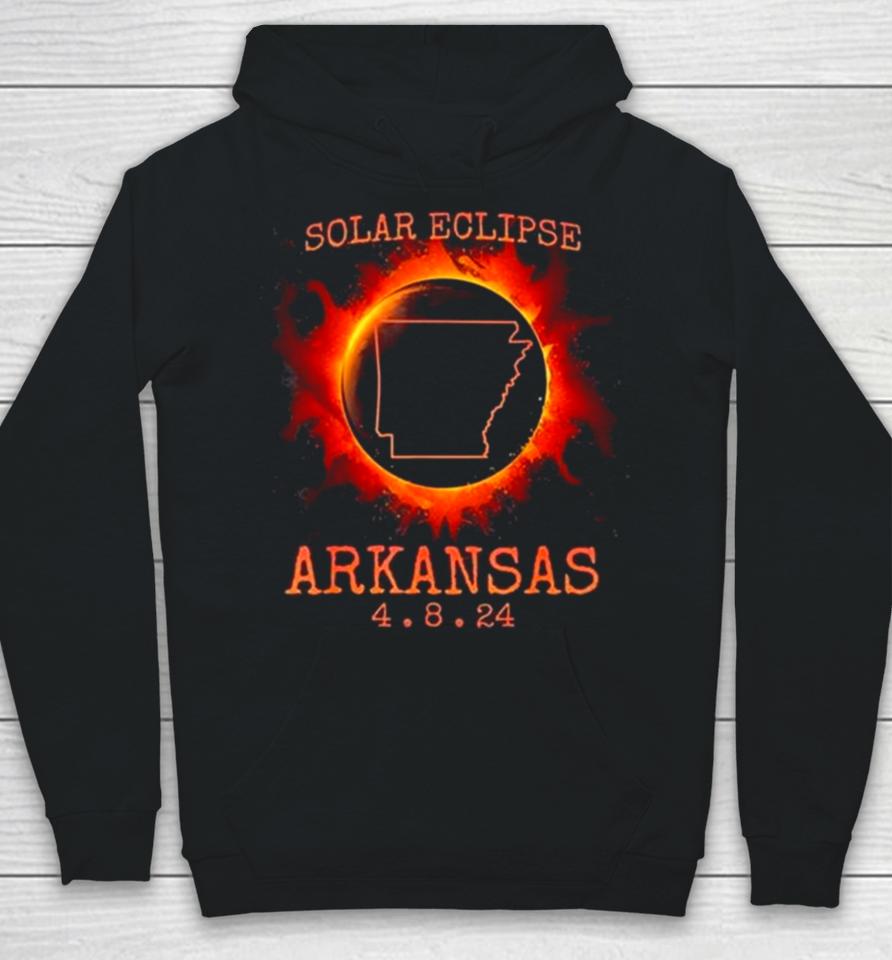 Solar Eclipse Totality Arkansas 4.8.24 State Path Souvenir Hoodie