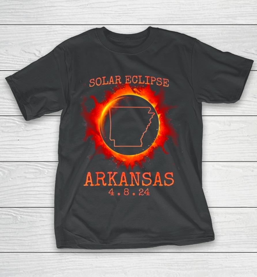 Solar Eclipse Totality Arkansas 4.8.24 State Path Souvenir T-Shirt