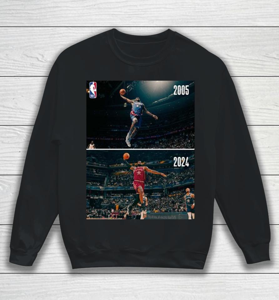 Some Things Never Change The Iconic Dunk Of Lebron James The King In Nba All Star Sweatshirt