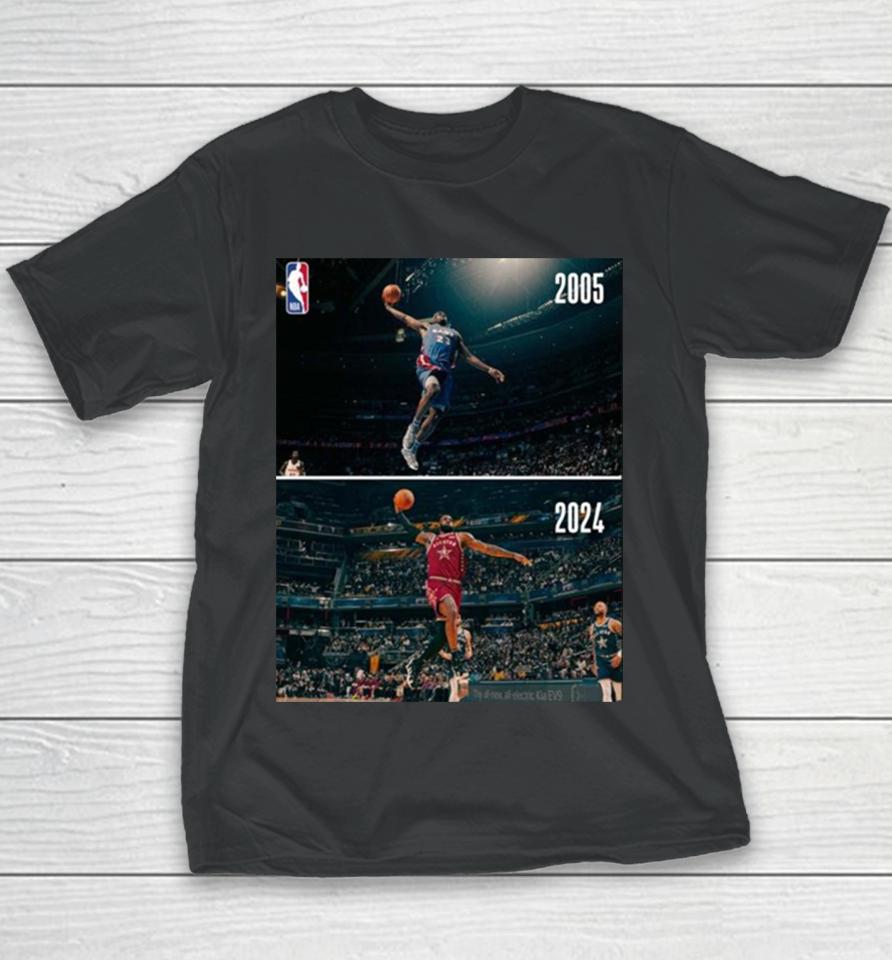 Some Things Never Change The Iconic Dunk Of Lebron James The King In Nba All Star Youth T-Shirt