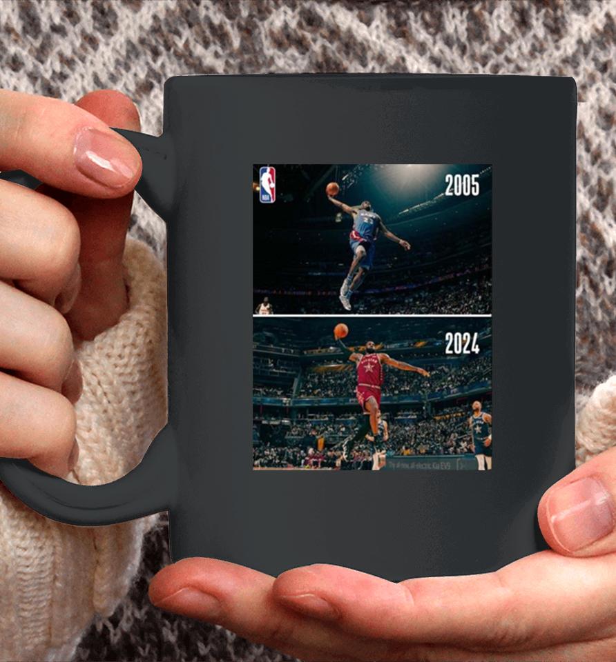 Some Things Never Change The Iconic Dunk Of Lebron James The King In Nba All Star Coffee Mug