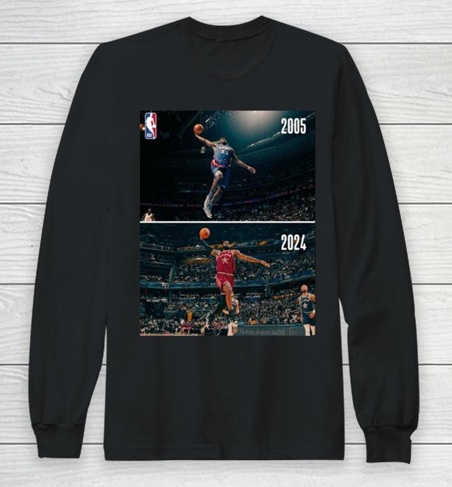 Some Things Never Change The Iconic Dunk Of Lebron James The King In Nba All Star Long Sleeve T-Shirt