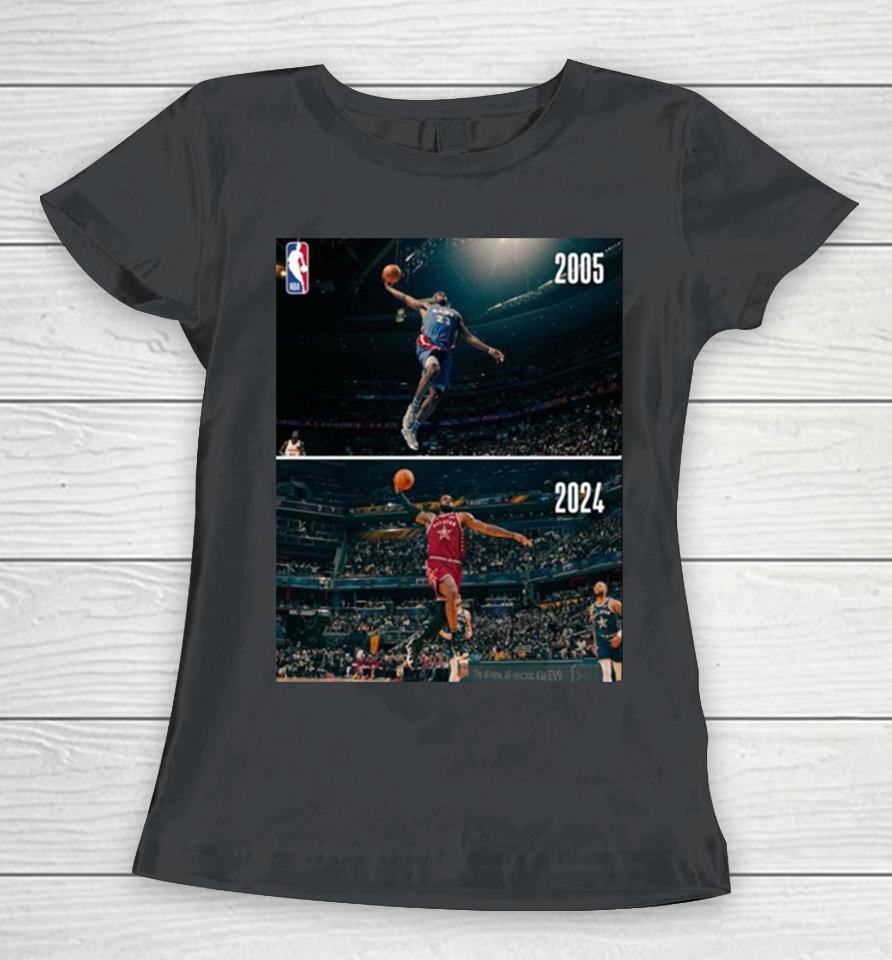 Some Things Never Change The Iconic Dunk Of Lebron James The King In Nba All Star Women T-Shirt