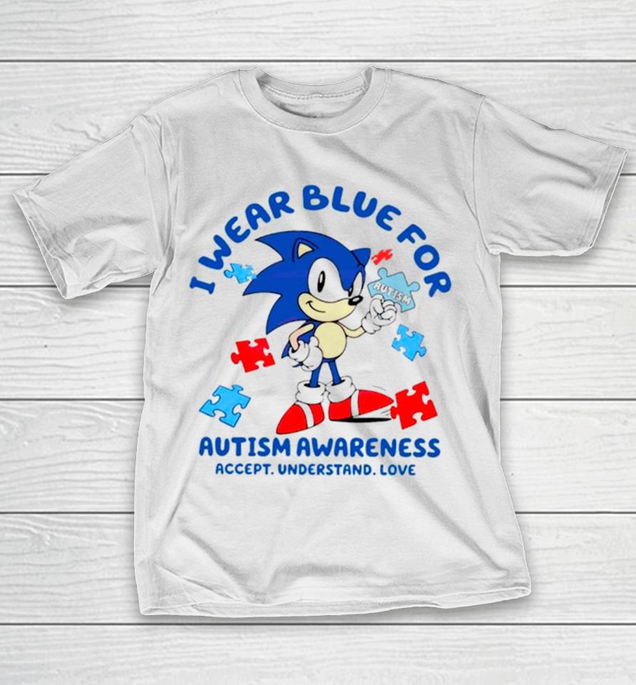 Sonic I Wear Blue For Autism Awareness T-Shirt