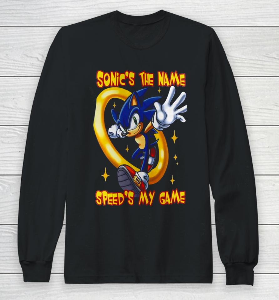 Sonic The Hedgehog Sonic’s The Name Speed’s My Game Long Sleeve T-Shirt