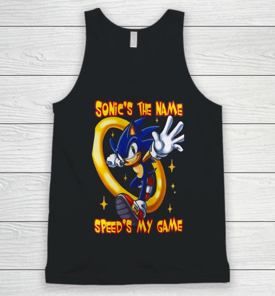 Sonic The Hedgehog Sonic’s The Name Speed’s My Game Unisex Tank Top