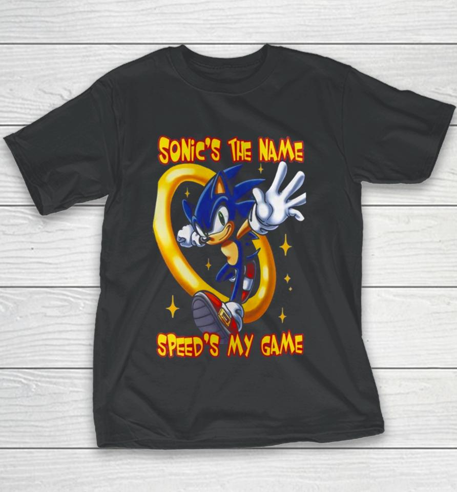 Sonic The Hedgehog Sonic’s The Name Speed’s My Game Youth T-Shirt
