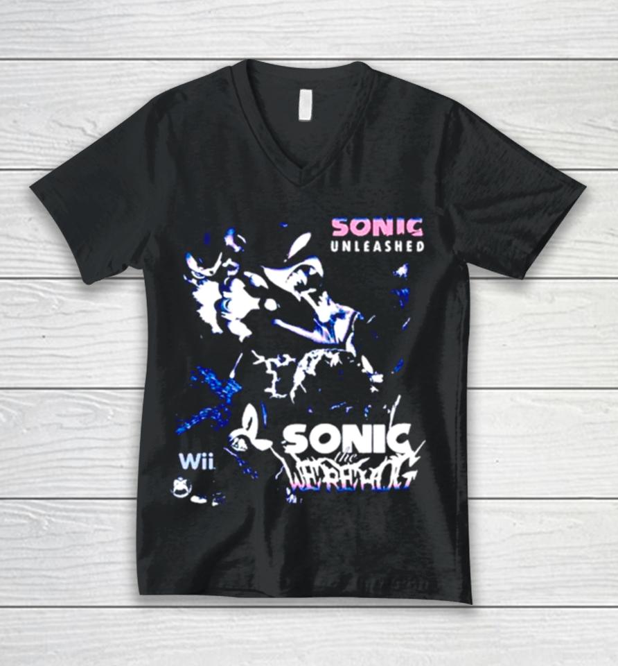 Sonic Unleashed Sonic The Werehog Unisex V-Neck T-Shirt
