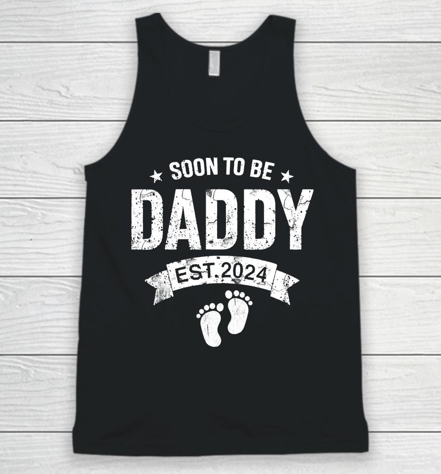 Soon To Be Daddy Est. 2024 Father's Day First Time New Dad Unisex Tank Top