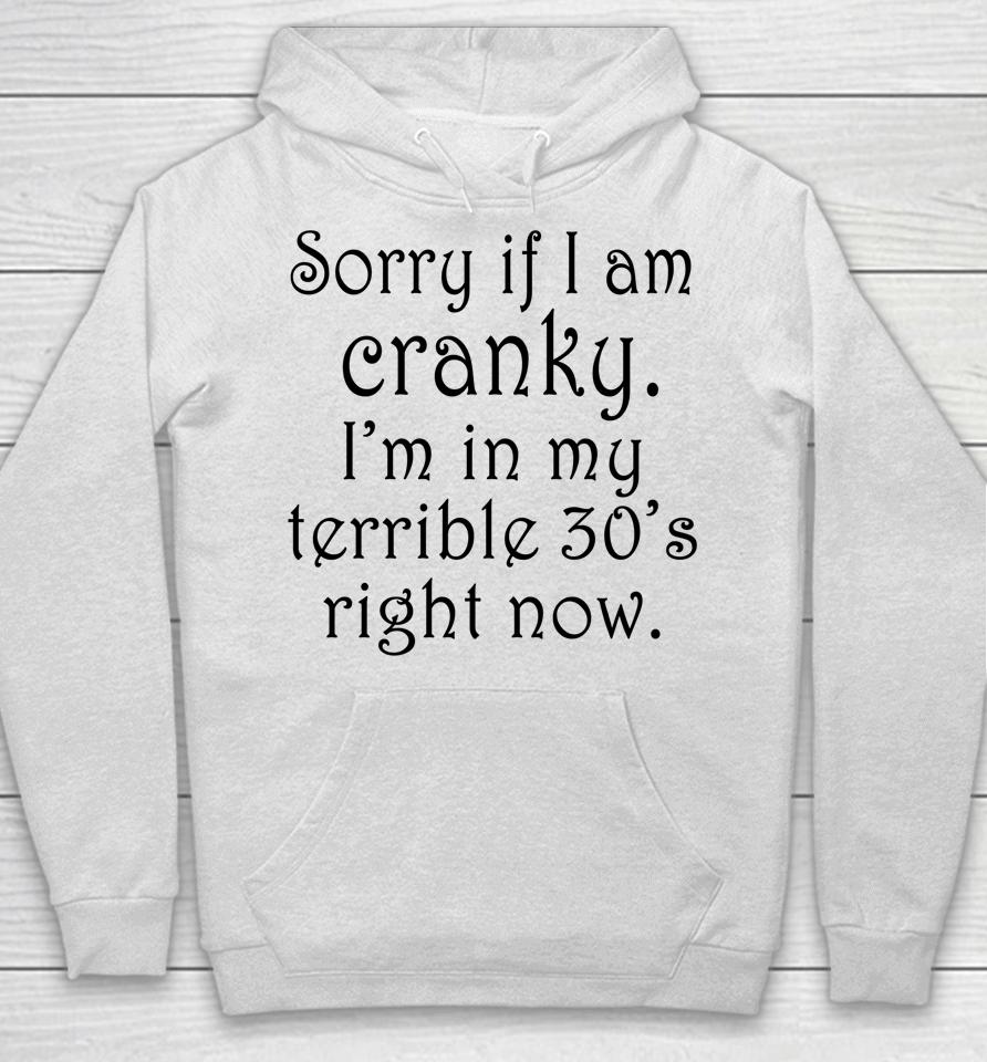 Sorry If I Am Cranky I'm In My Terrible 30'S Right Now Hoodie