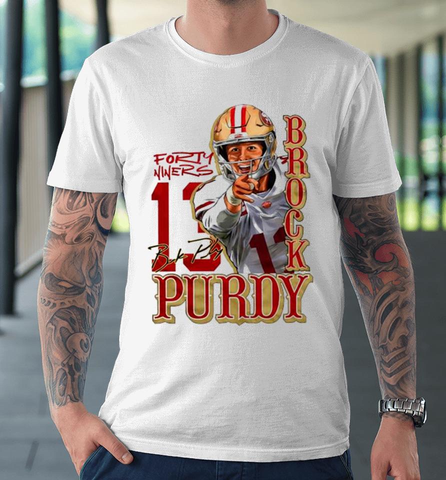 Sortie Brock Purdy Forty Niner Football Player Signature Premium T-Shirt