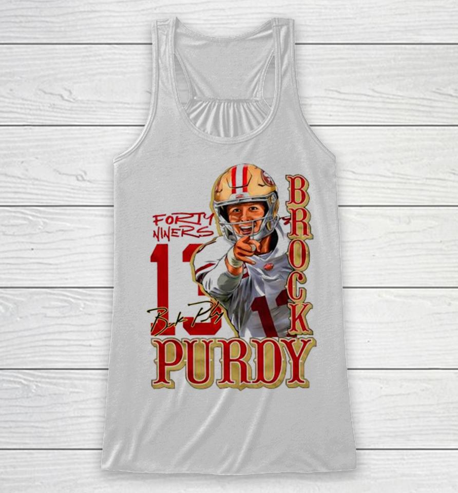 Sortie Brock Purdy Forty Niner Football Player Signature Racerback Tank