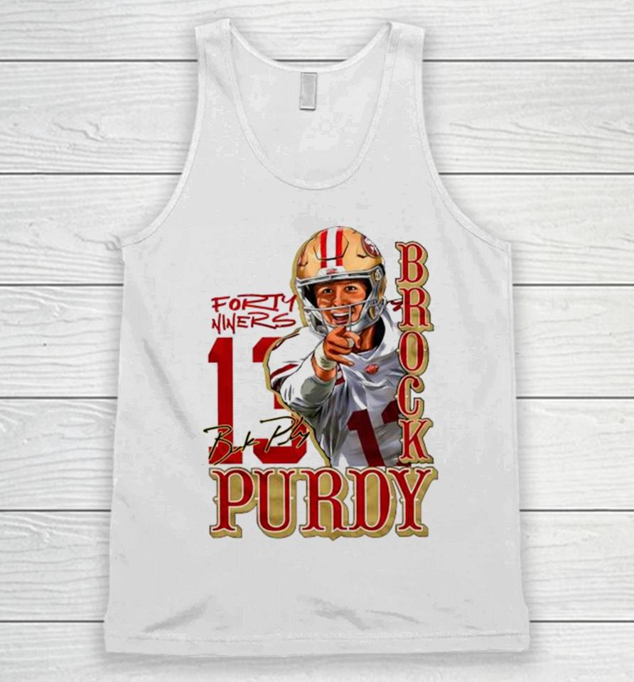 Sortie Brock Purdy Forty Niner Football Player Signature Unisex Tank Top