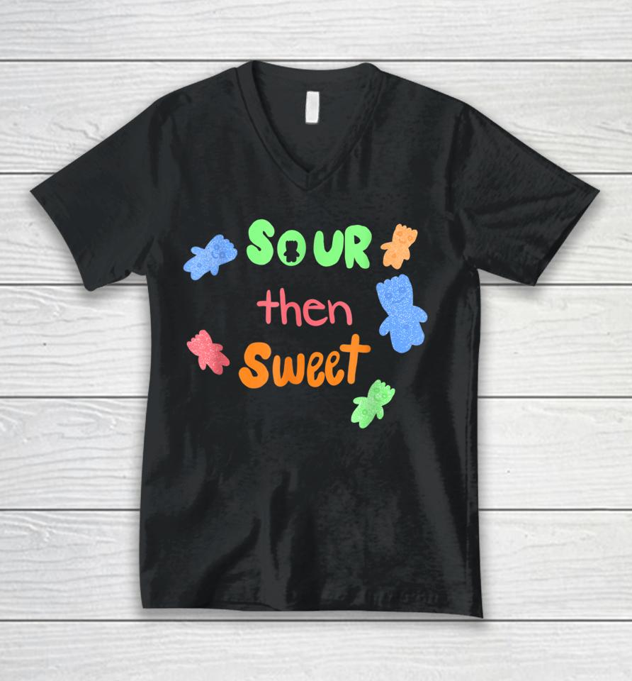 Sour Then Sweet Sour Candy Patch Christmas Unisex V-Neck T-Shirt
