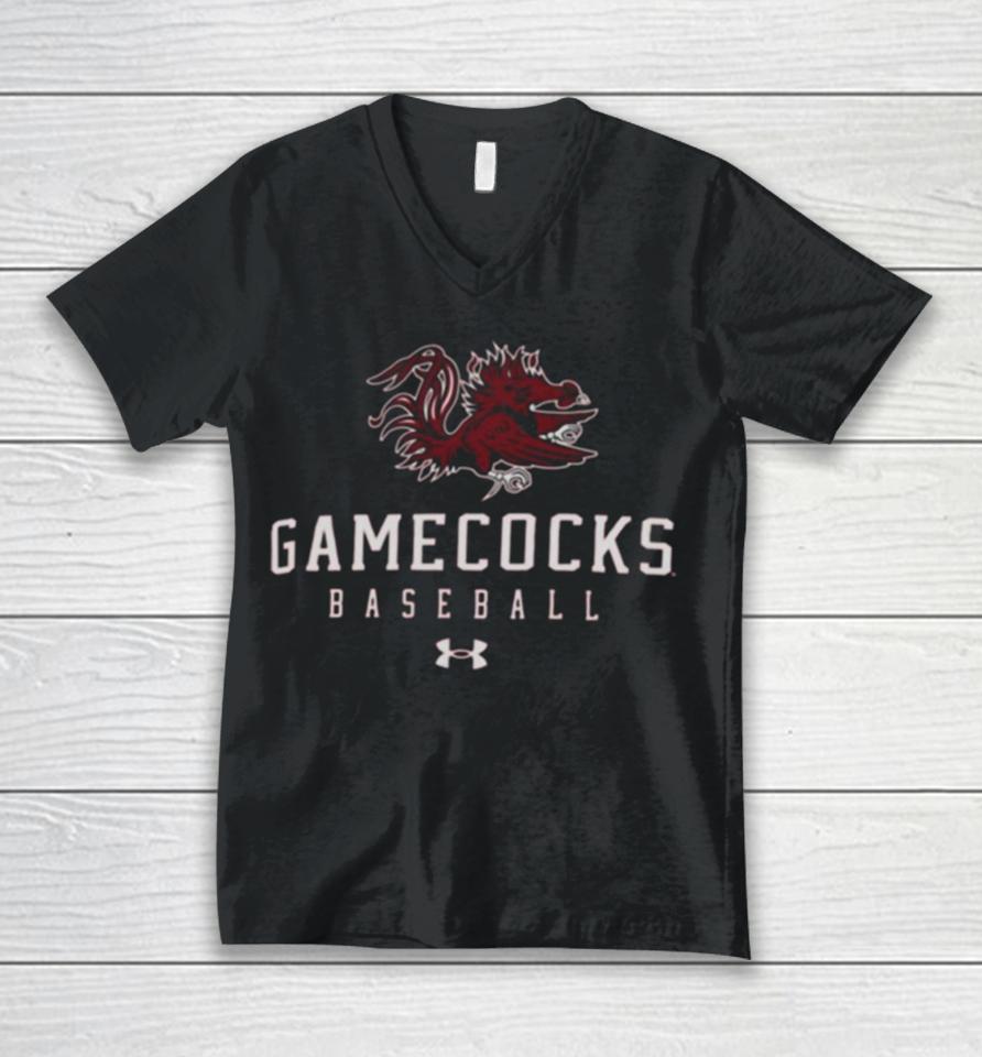 South Carolina Gamecocks Garnet Baseball Tech Performance Unisex V-Neck T-Shirt