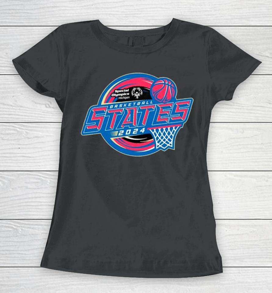 Special Olympics Michigan 2024 Basketball States Women T-Shirt