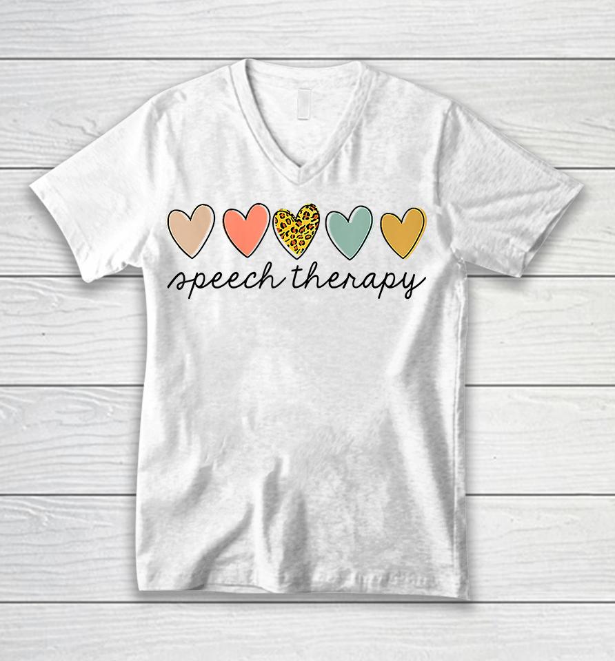 Speech Therapy Unisex V-Neck T-Shirt