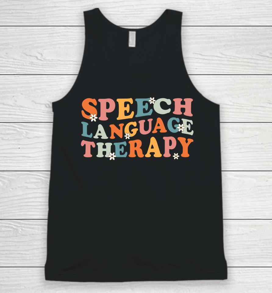 Speech Therapy Speech Language Therapy Pathologist Retro Slp Unisex Tank Top
