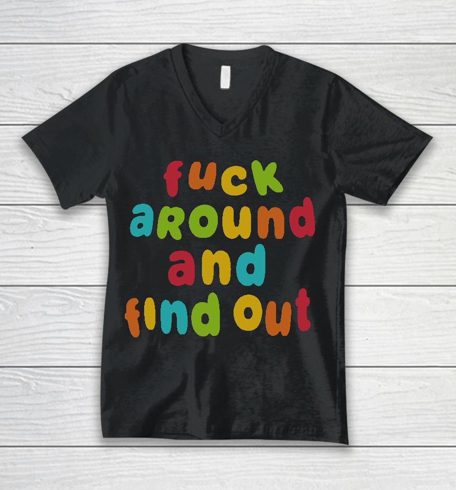 Spencer's Fuck Around And Find Out Unisex V-Neck T-Shirt