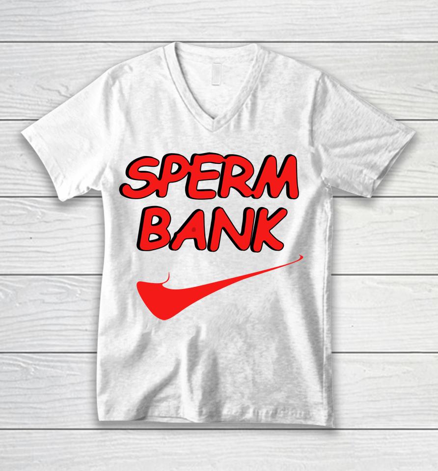 Sperm Bank Athletic Unisex V-Neck T-Shirt