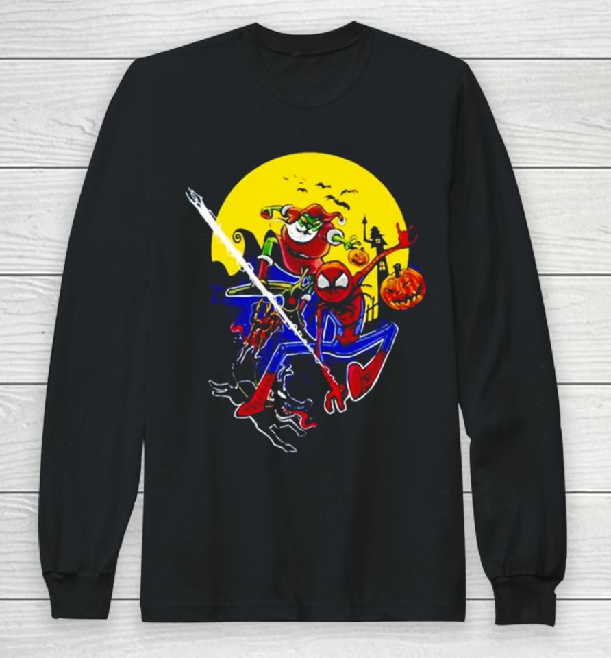 Spider Man Spidey The Nightmare Before Christmas Before Christmas Long Sleeve T-Shirt
