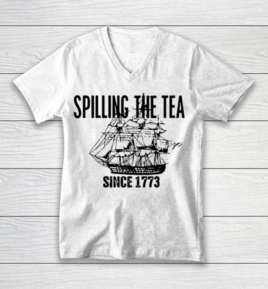 Spilling The Tea Since 1773 Classic Unisex V-Neck T-Shirt