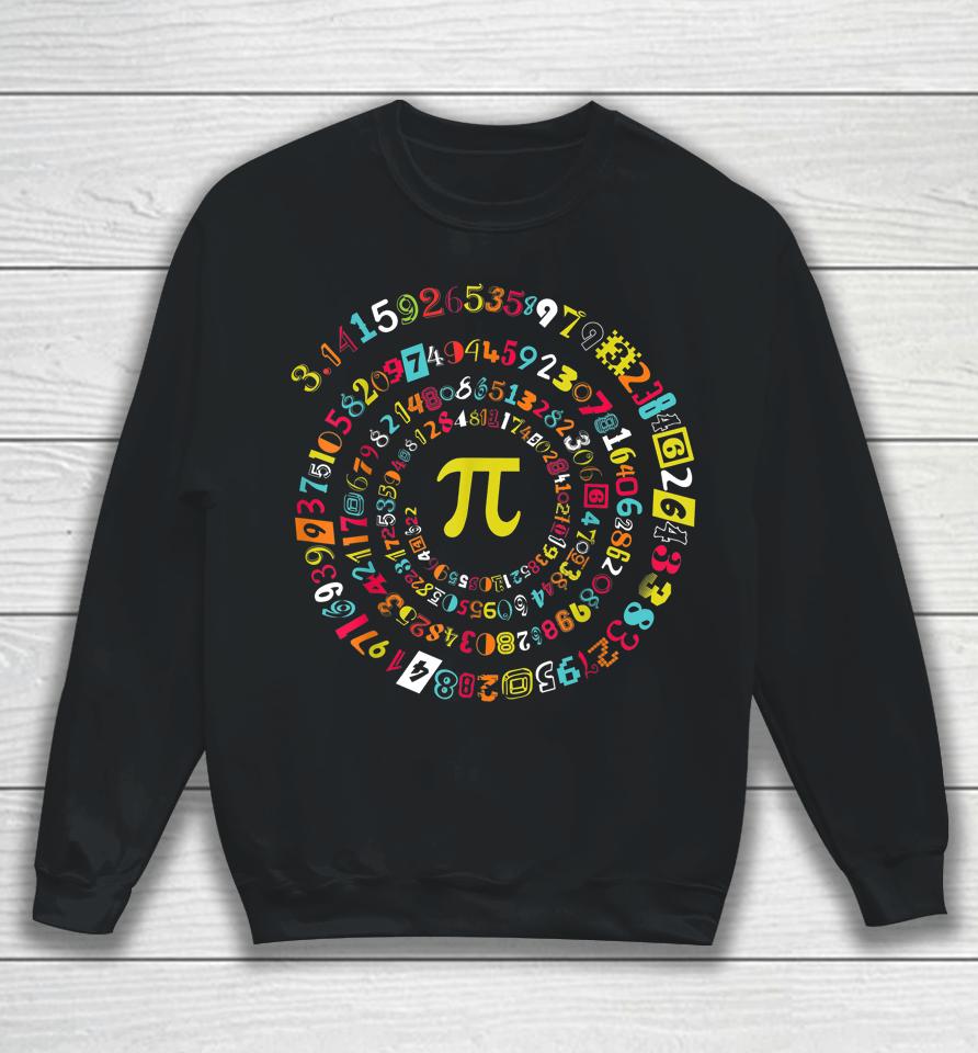 Spiral Pi Math 3 14  Pi Day Sweatshirt