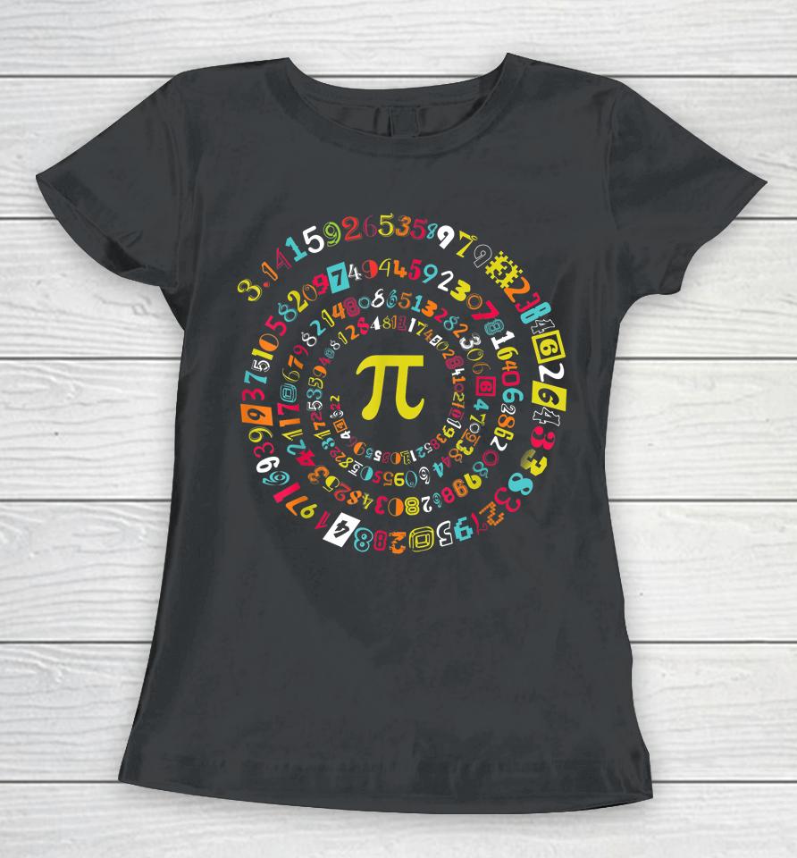 Spiral Pi Math 3 14  Pi Day Women T-Shirt