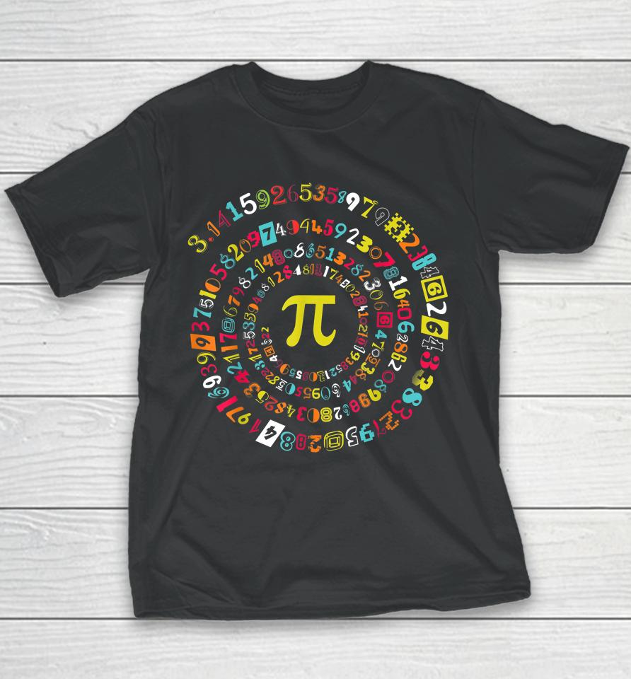 Spiral Pi Math 3 14  Pi Day Youth T-Shirt