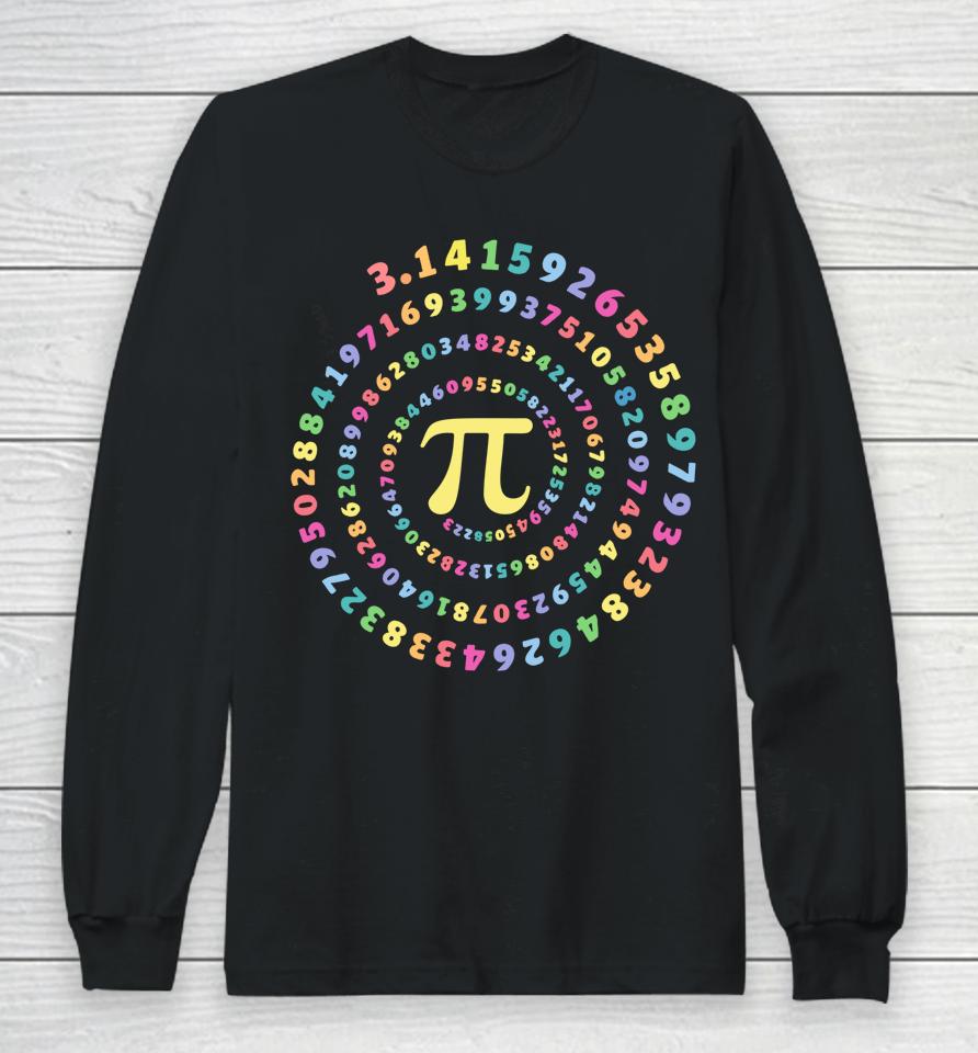 Spiral Pi Math Pi Day Long Sleeve T-Shirt