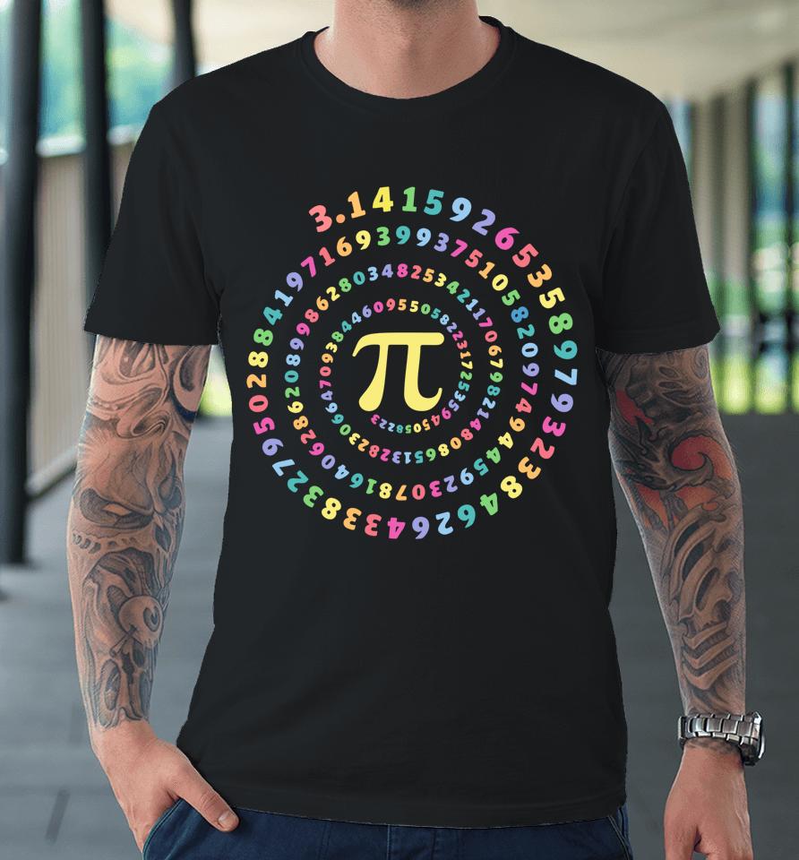 Spiral Pi Math Pi Day Premium T-Shirt