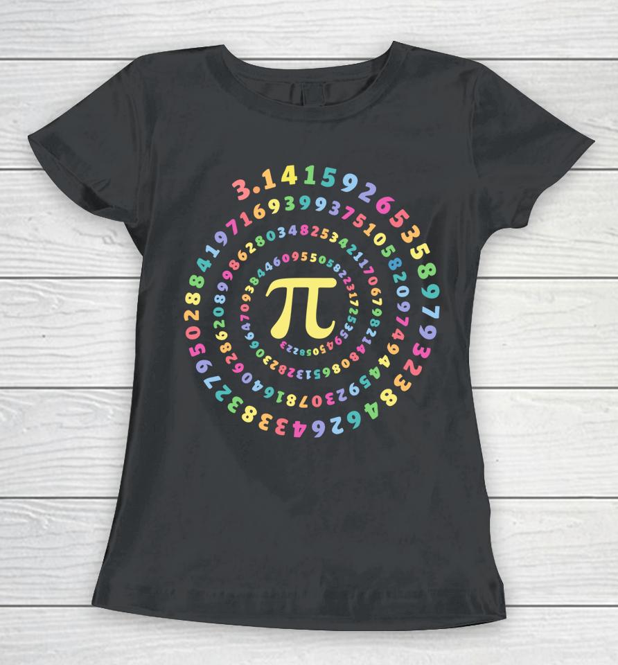 Spiral Pi Math Pi Day Women T-Shirt