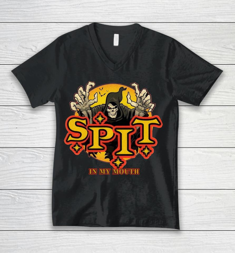 Spit In My Mouth Logo Unisex V-Neck T-Shirt