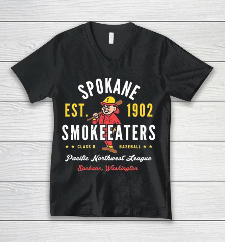 Spokane Smoke Eaters Washington – Vintage Defunct Baseball Teams Unisex V-Neck T-Shirt